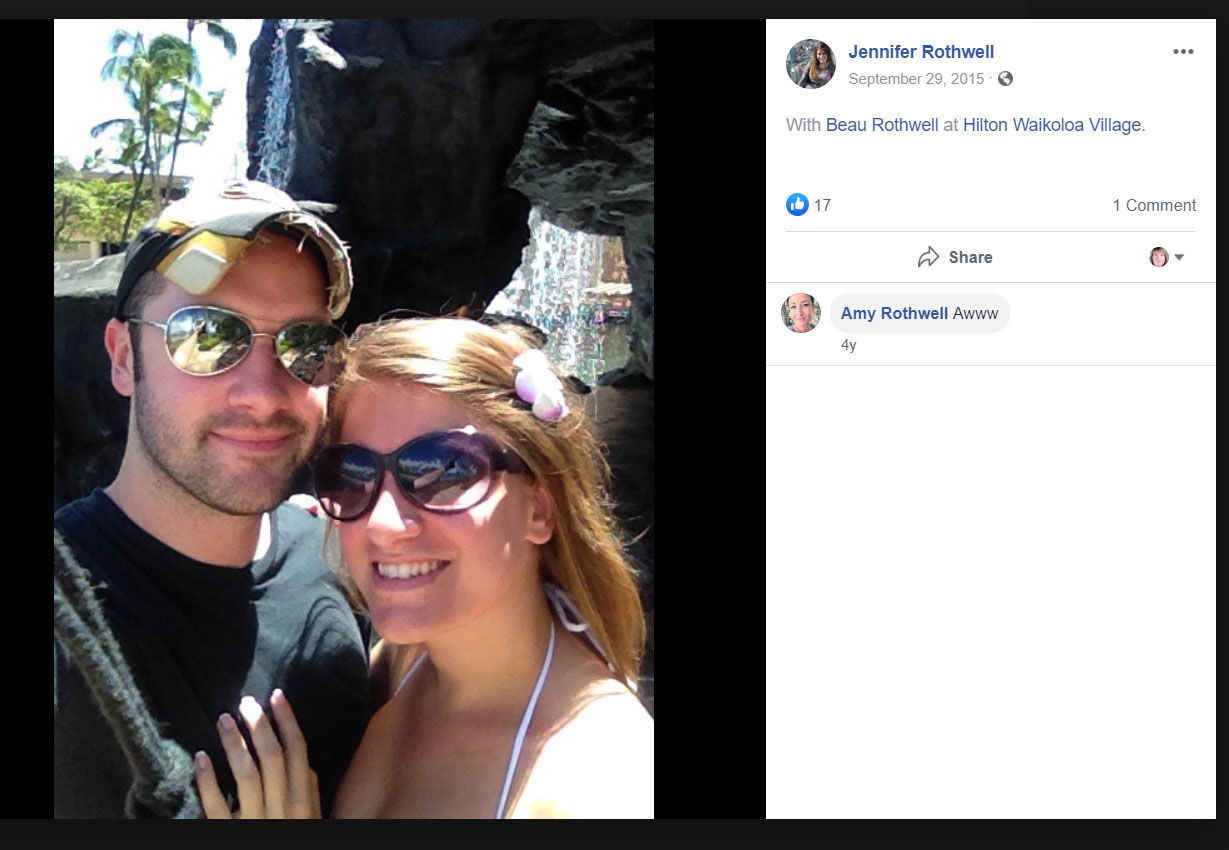 Jennifer Rothwell honeymoon photo